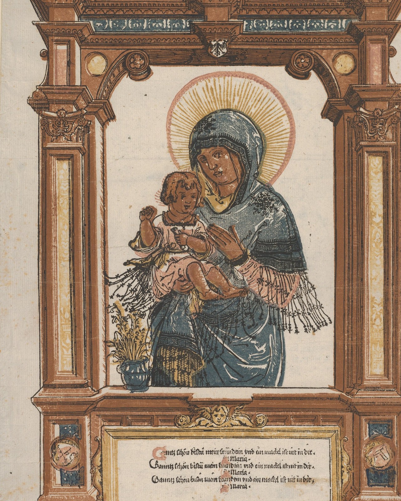 The Beautiful Virgin of Regensburg in an Architectural Frame 8x10 ...