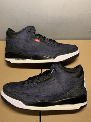 Size 9.5m - Levi's x Air Jordan 3 Retro SP Denim Blue IH7579-400