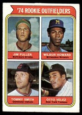 1974 Topps Rookie Outfielders - Jim Fuller/Wilbur Howard/Tommy Smith/Otto Velez