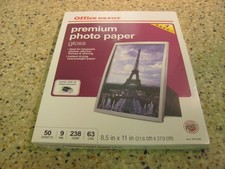 Office Depot Premium Photo Paper Gloss 50 Sheets 8.5" x 11" New in Package