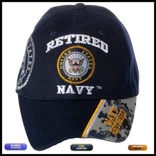 Artisan Owl US Navy Retired Baseball Cap Camo Navy