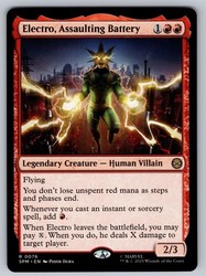 Electro, Assaulting Battery 76 Marvel's Spider-Man MTG Rare