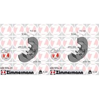 2X Zimmermann Bremsscheiben 278Mm Voll Vorne Passend FüR VW 1500,1600 Kaefer KAR