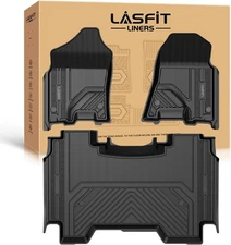 LASFIT Floor Mats for Ram 1500 Crew Cab 2019-2024 Without Rear Under-Seat
