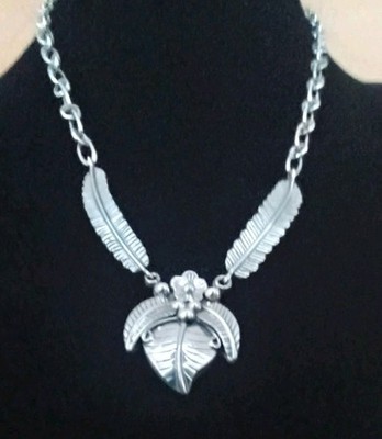 Taxco Native American Style 22'' Necklace 41.5g 925 Sterling Silver Handmade NEW