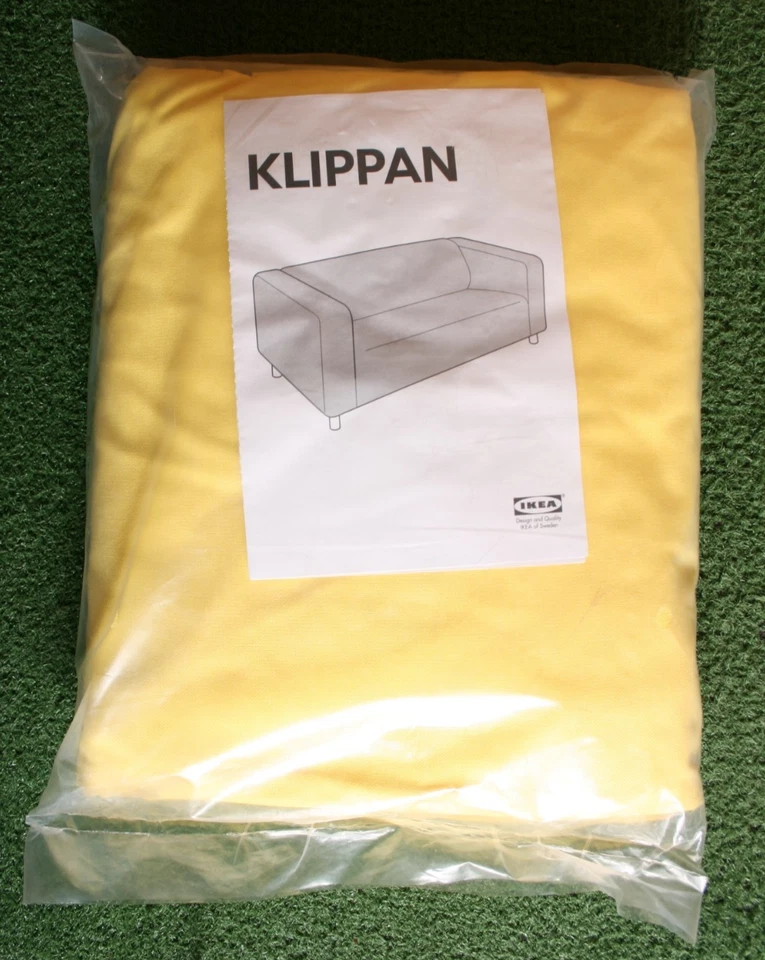 IKEA 303.549.76 Bright Yellow Canvas Klippan Loveseat Sofa Cover - Image 4 of 4