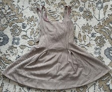 By Anthropologie Maeve Pink Pattern Mini Dress Size S With Pockets Bow Tie!