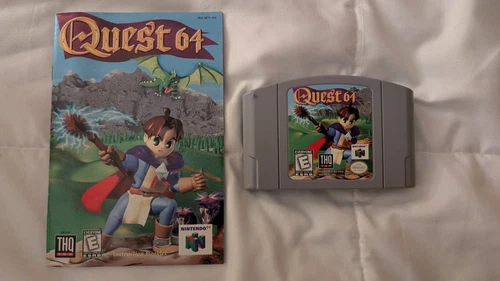 Quest 64 For N64 Nintendo 64 W/ Manual (A Game As Exciting As Walking Rock 🪨)