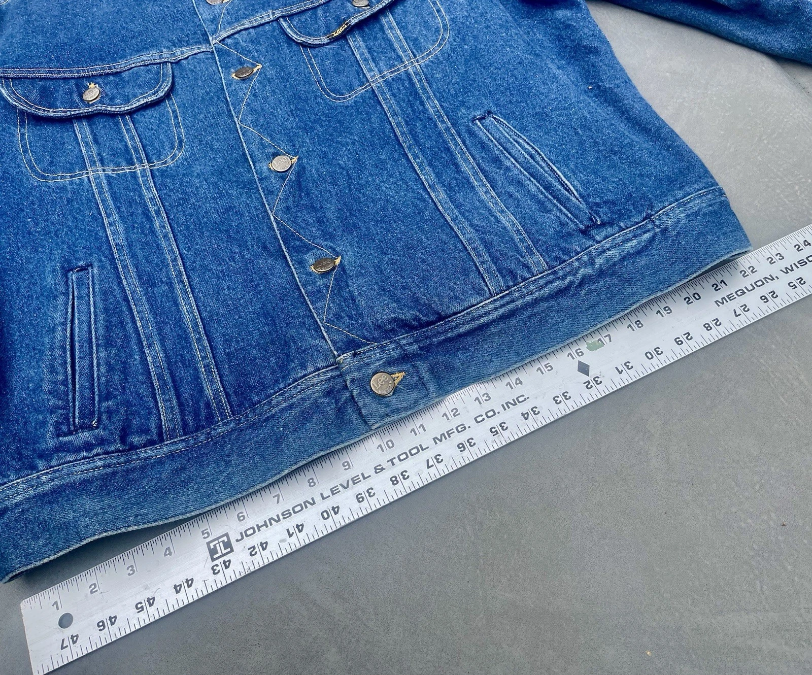Vintage Lee Rider Blanket Lined Denim Jacket Mens 48L USA 100% Cotton Rancher - product detail image 15