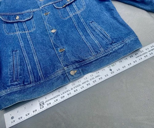 Vintage Lee Rider Blanket Lined Denim Jacket Mens 48L USA 100% Cotton Rancher image 15
