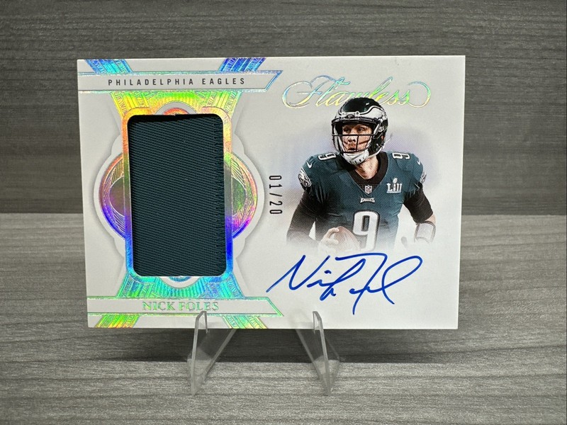 2025 Panini Flawless Nick Foles Patch On Card Auto Silver /20 PA-NFS Eagles