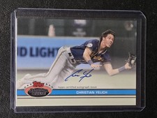 Christian Yelich 2022 Stadium Club 1991 Design Variation Auto /25 Brewers SSP