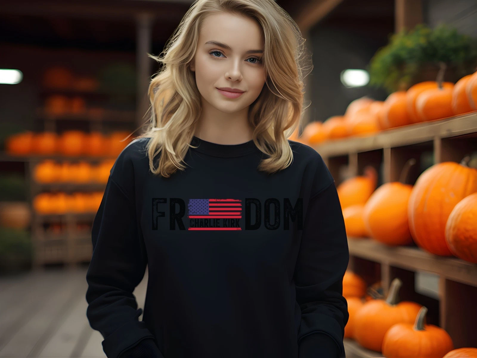 Freedom Sweatshirt Patriotic Conservative USA American Flag Unisex Gift