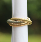 CARTIER 18k Yellow White Rose Gold Trinity Rolling Band — photo 2
