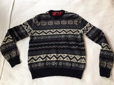 Blue White Nordic Sweater Snowflake Size Large 100 Lambswool Tommy Hilfiger