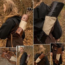 Quality Wildling Arrow Quiver. Black or Brown Costume Re-enactment Stage & LARP