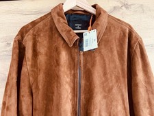 Suede Coach Jacket Men's Size XL Brown Leather