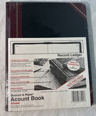 Boorum and Pease Record Ledger Account Book Esselte Business Office Work Desk