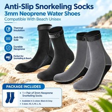 3mm Neoprene Diving Socks Anti-Slip Water Shoes Compatible With Beach Snorkeling