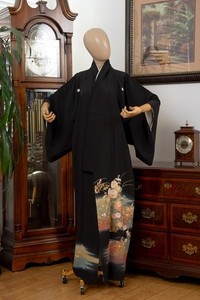 DEAR VANILLA JAPANESE TOMESODE SILK KIMONO WOMEN'S AUTHENTIC JAPAN MADE VINTAGE