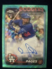 Andy Pages RC Auto /199!-2024 Topps Chrome Teal Wave Refractor Auto RA-AP📈LAD
