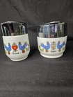 Vintage GEMCO Sugar and Creamer SetcCountry Festival Milk Glass Corning Ware