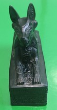 STATUETTA ANUBI PIETRA STATUA FIGURA EGITTO-  MEZZO BUSTO - ALTEZZA  8 CM