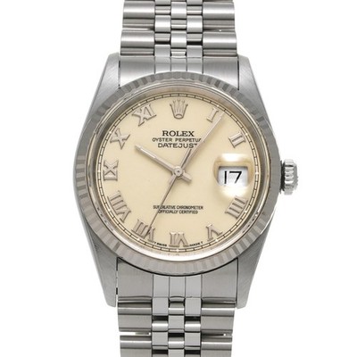 ROLEX Datejust 16234 Ivory WATCH 713896