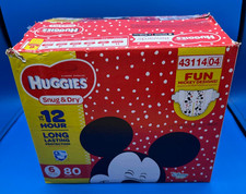 Huggies Snug Dry Mickey Mouse Diapers Size 6 Qty 48 Out of package Original Box