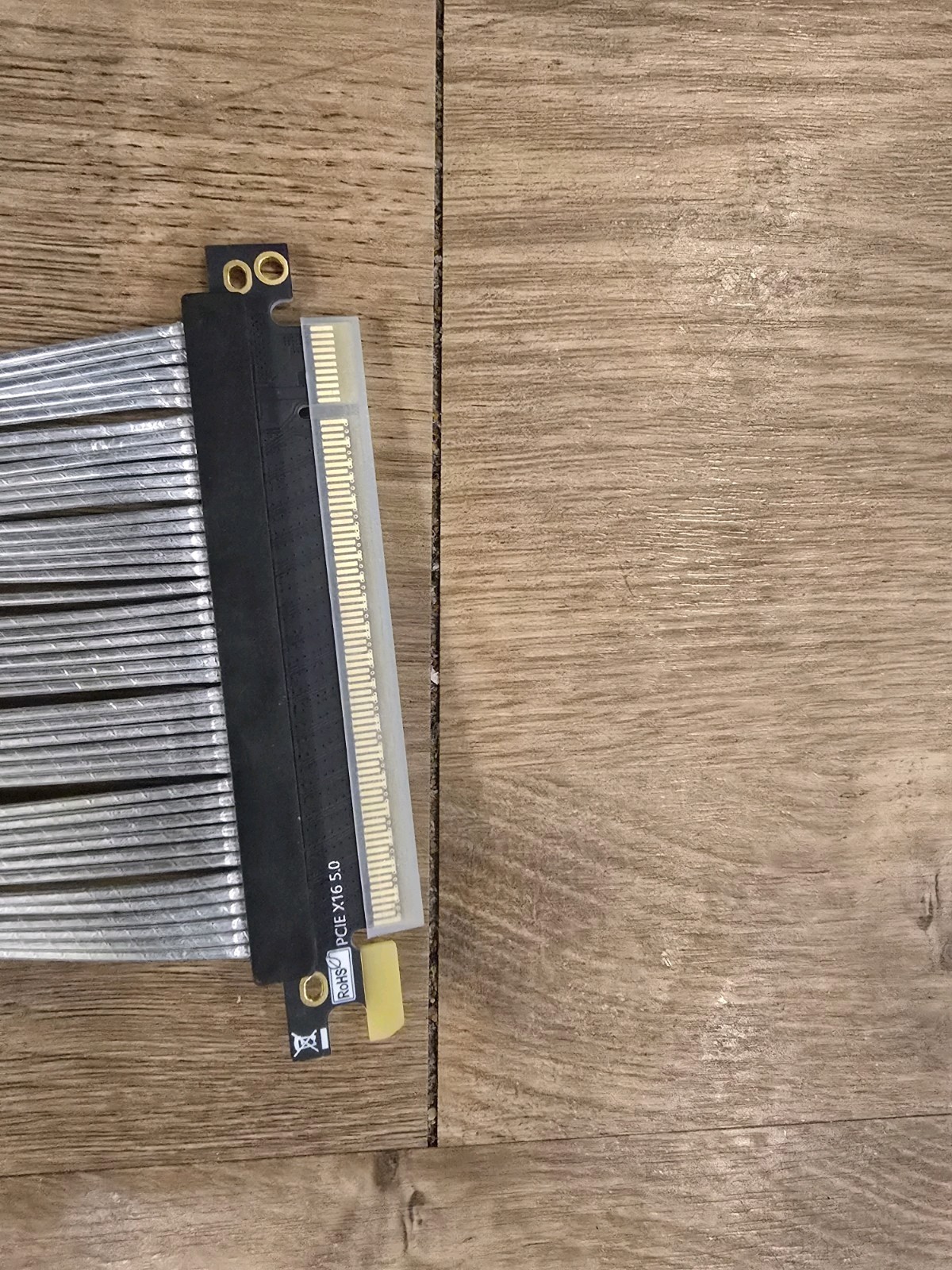 PCIE 5.0 X16 Riser Cable GPU card Extension Cable PCI-E 5.0 Gen5 Silver ...