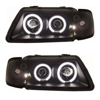 Ccfl Angel Eyes Scheinwerfer Set In Schwarz FüR Audi A3 8L 1996-2000