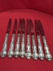 GORHAM Sterling Silver Strasbourg Pattern (8) Dinner Knives-9 1/4"-No Monogram