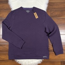 NOBULL Men s Size XL Purple Quilted Crew Pullover Sweatshirt Shirt Long Sleeve