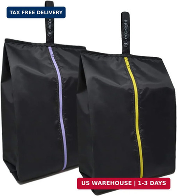 #ad Ecoright Shoe Bags for Travel Set of 2 100% Recycled Water Resistant Zipper Po $12.94