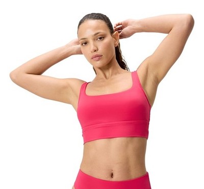 Speedo Women's Solid Pink Ruby Bikini Swim Top Stretch Polyester XS