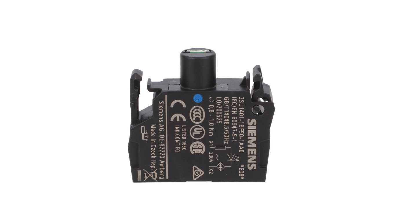 Socket Block LED Blue 230V AC SIRIUS ACT 3SU1401-1BF50-1AA0