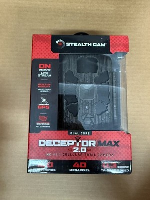Stealth Cam Deceptor Max 2.0 No Glo Cellular Trail Camera STC-DCPTRX2 40MP #5493