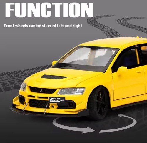 Modellino auto pressofuso in lega di metallo JDM 1:32 Mitsubishi Lancer Evolution Nono Racing - Foto 4 di 6