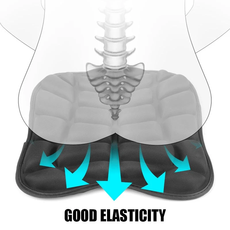 Cojín de asiento de motocicleta universal 2 piezas almohadilla cómoda cubierta alivio de presión almohadilla de aire Foto 4 de 4