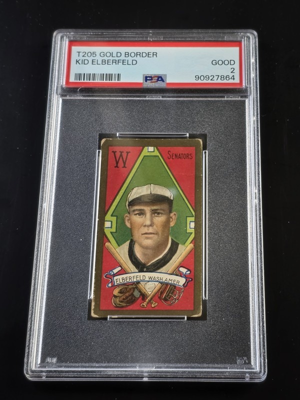 T206 Washington Senators Kid Elberfeld PSA Grade 2.0. Great Looking Card. 