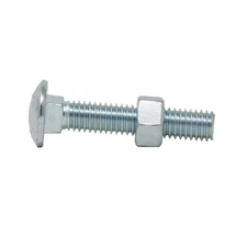 3/8"-16 x 1" Zinc Carriage Bolt Kit w/ Nuts, Full Thread - Qty 50