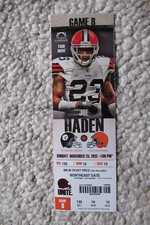 BROWNS VS STEELERS 11/25/2012 FULL TICKET~ JOE HADEN ~ BROWNS FORCE 8 TURNOVERS