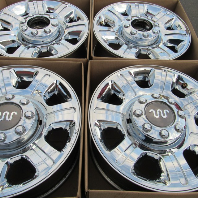 20" Ford F250 Super Duty OEM Factory Chrome Clad Wheels F350 Lariat