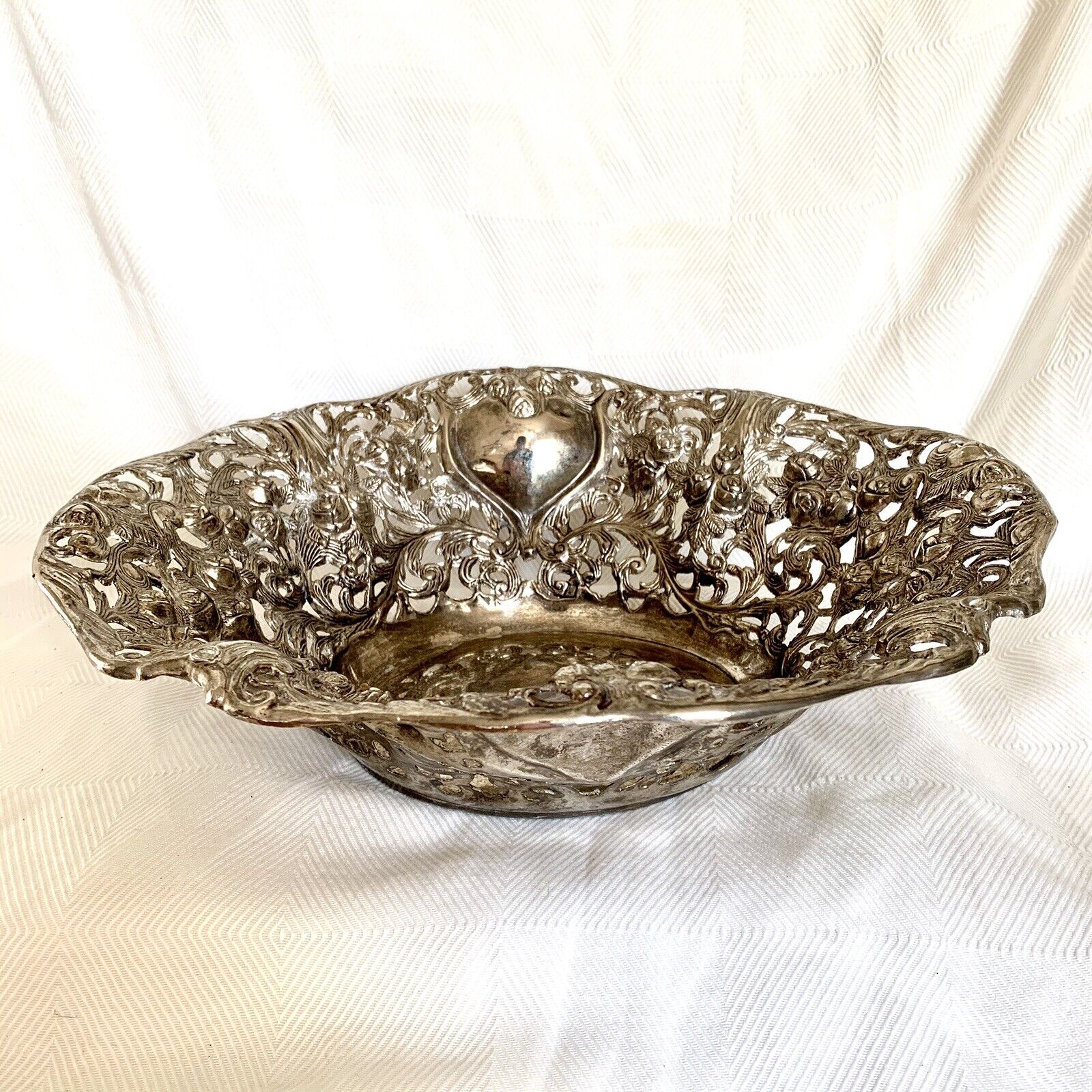 Godinger Silver Art Gold Chain Bordr Round Bowl: Serving Bowls