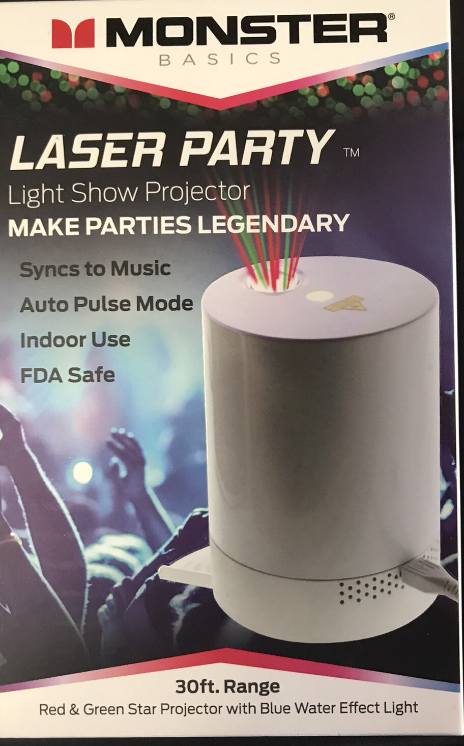 monster laser party speaker