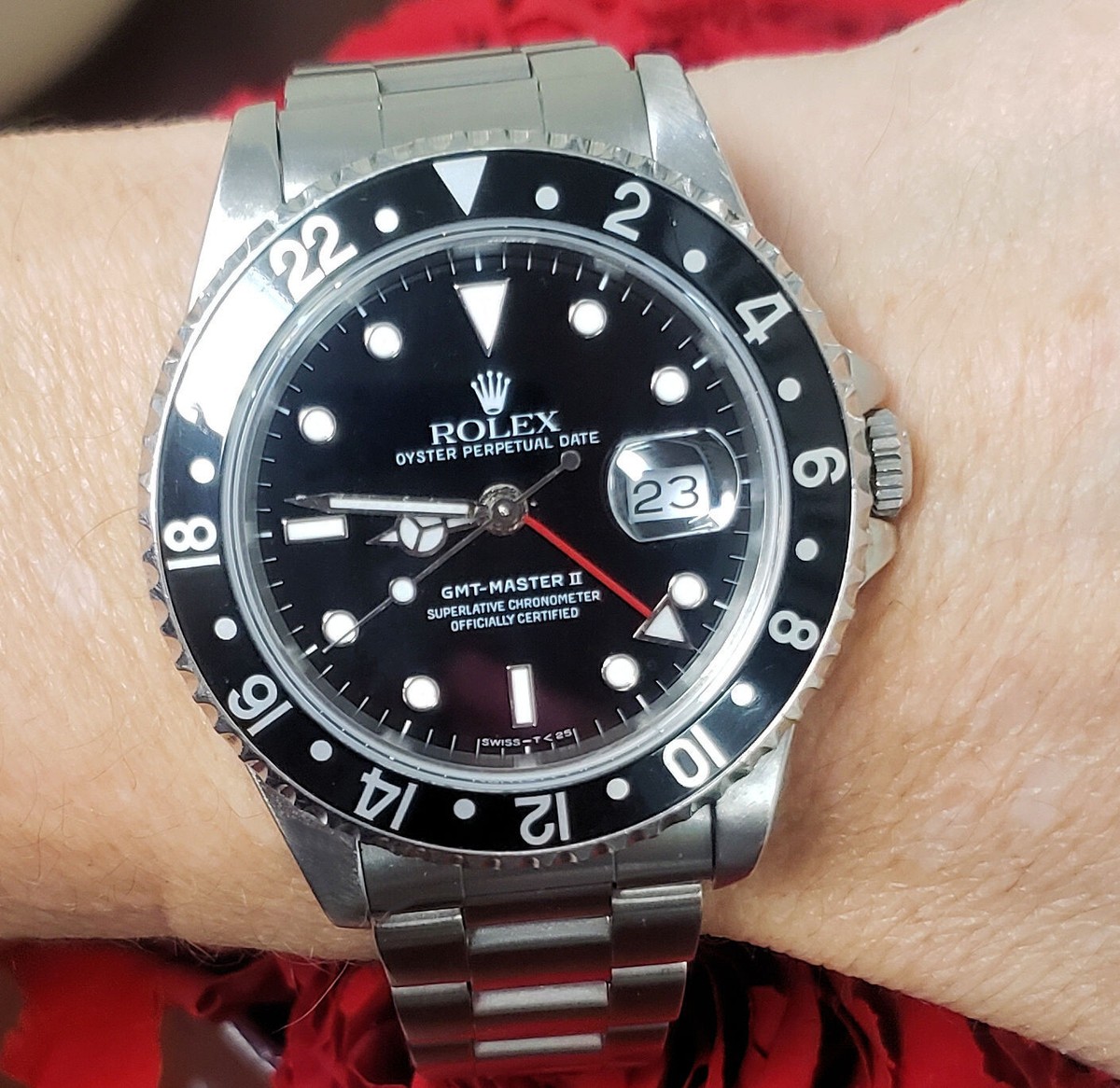 1991) 40mm Rolex GMT Master II Stainless Steel Oyster Automatic