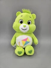Care Bear Do Your Best Bear Plush Green Lime Kite Basic Fun 14" 2021 Soft EUC