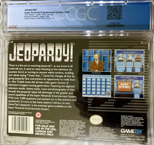Jeopardy! Super Nintendo SNES CGC Graded 8.0 A+ - Bild 4 von 7