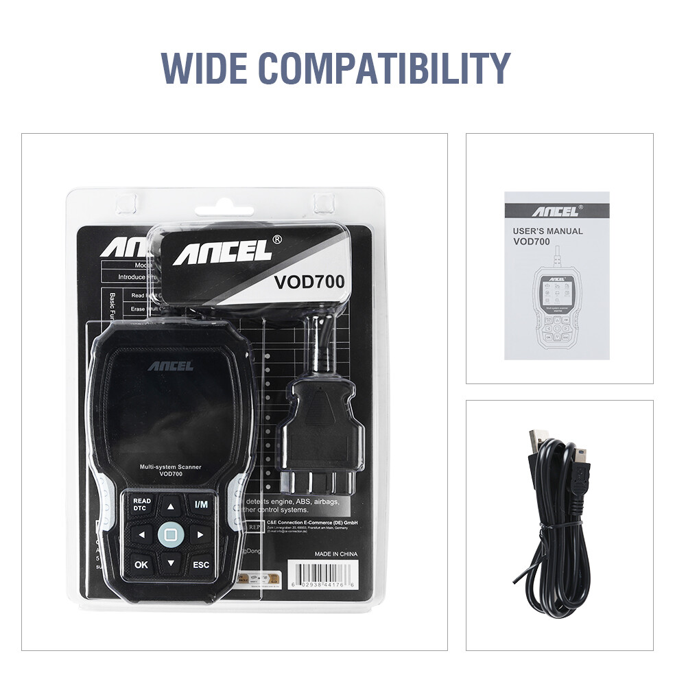 ANCEL VOD700 OBD2 Scanner For VOLVO Car All System Diagnostic Tool ABS SRS EPB