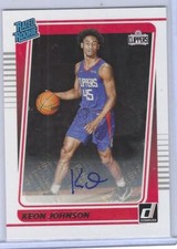 KEON JOHNSON 2021 PANINI DONRUSS RATED ROOKIE AUTO RC #242